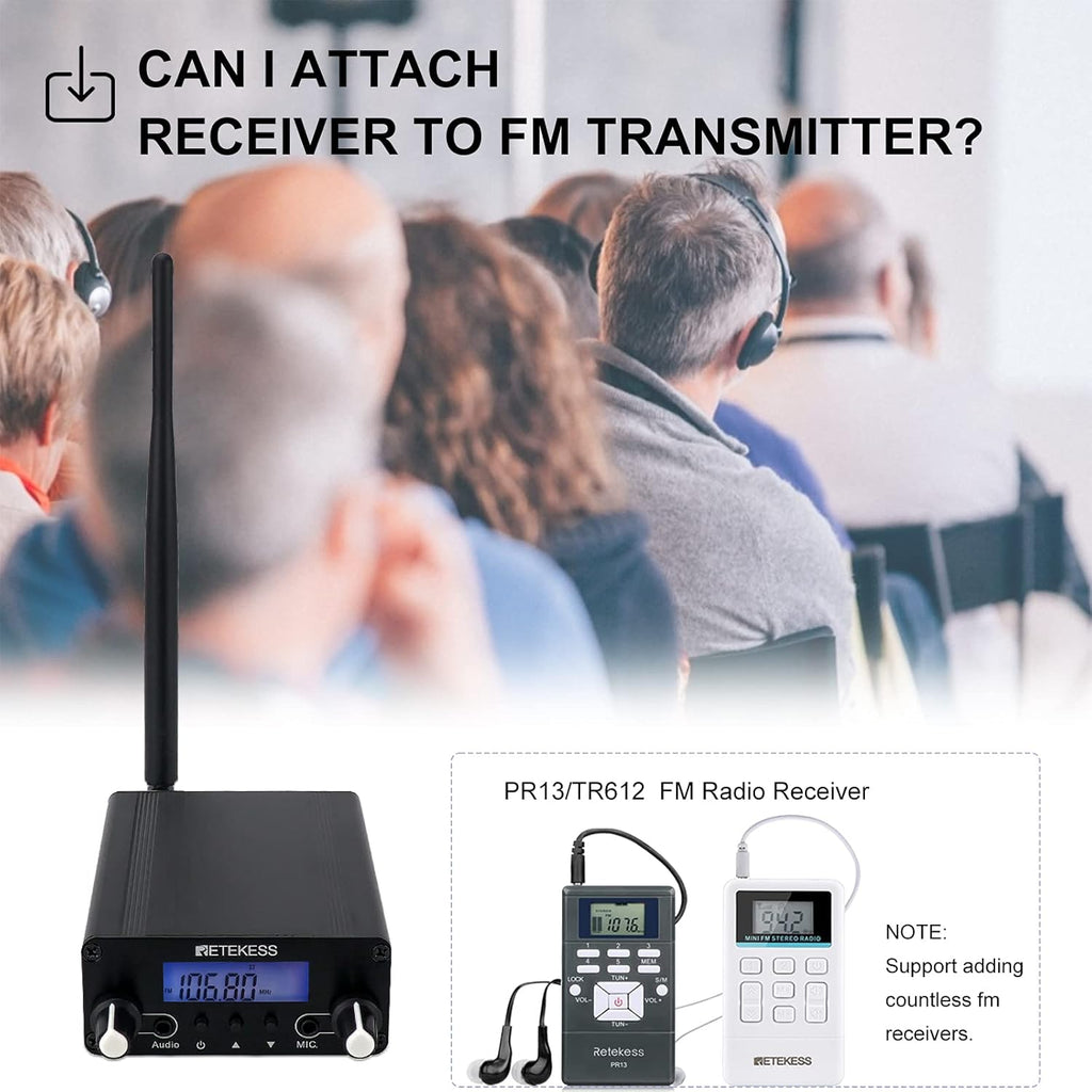 FM Transmitter with 3.5mm Mic Audio Jack B509347