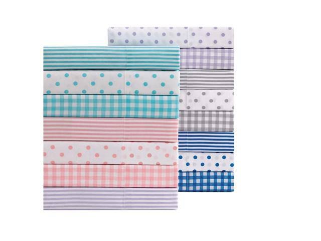 Purple Printed Stripe Sheet Set, Queen E68303