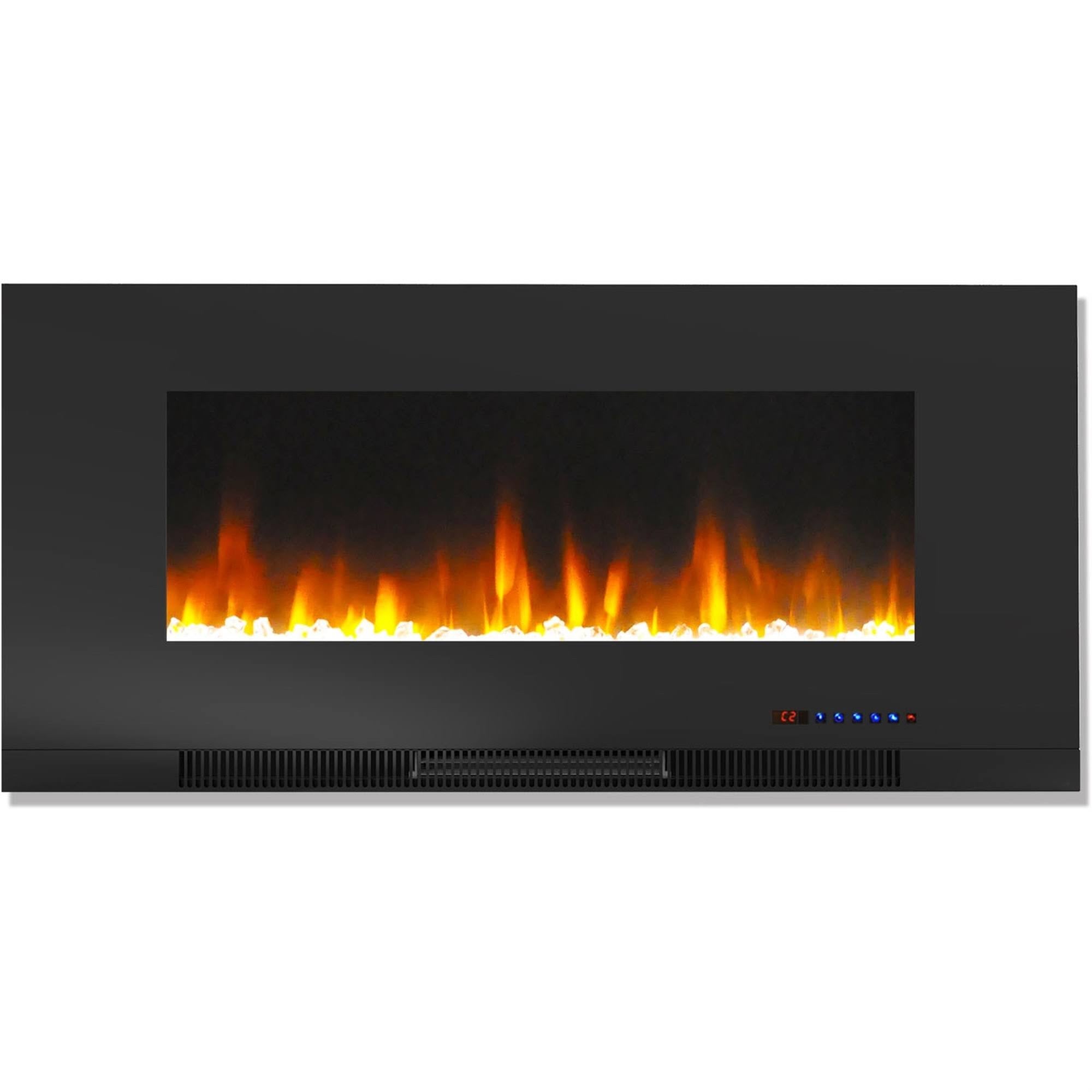 Black Wall-Mount Electric Fireplace K167