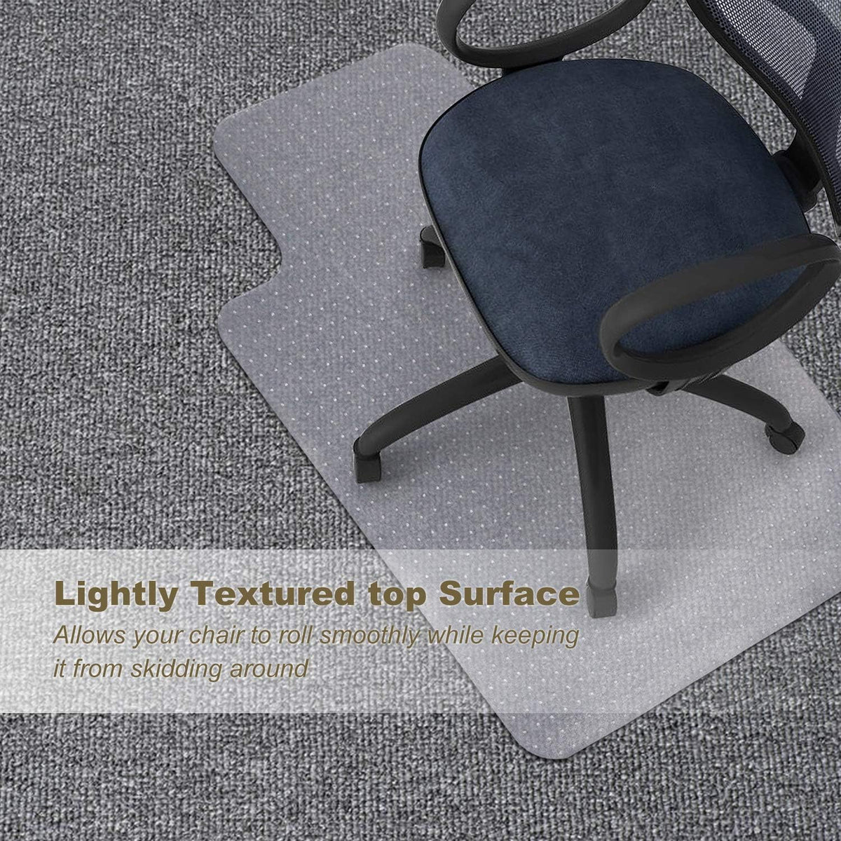Transparent Office Chair Mat for Carpets with Studs (36 X 48 Rectangle) O47533