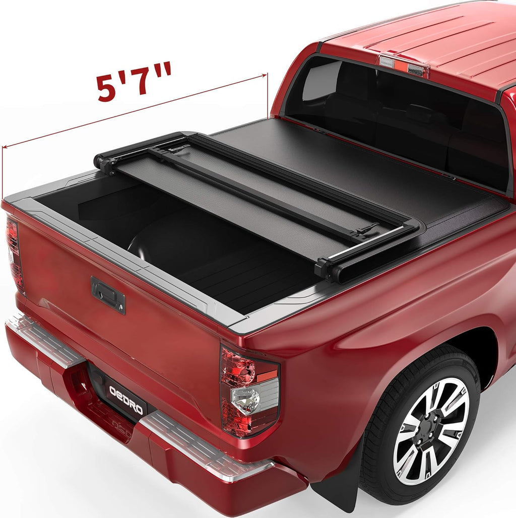 Soft Tri-Fold Truck Bed Tonneau Cover for 2014-2021 Toyota Tundra Fleetside 5.5 ft Bed Z340