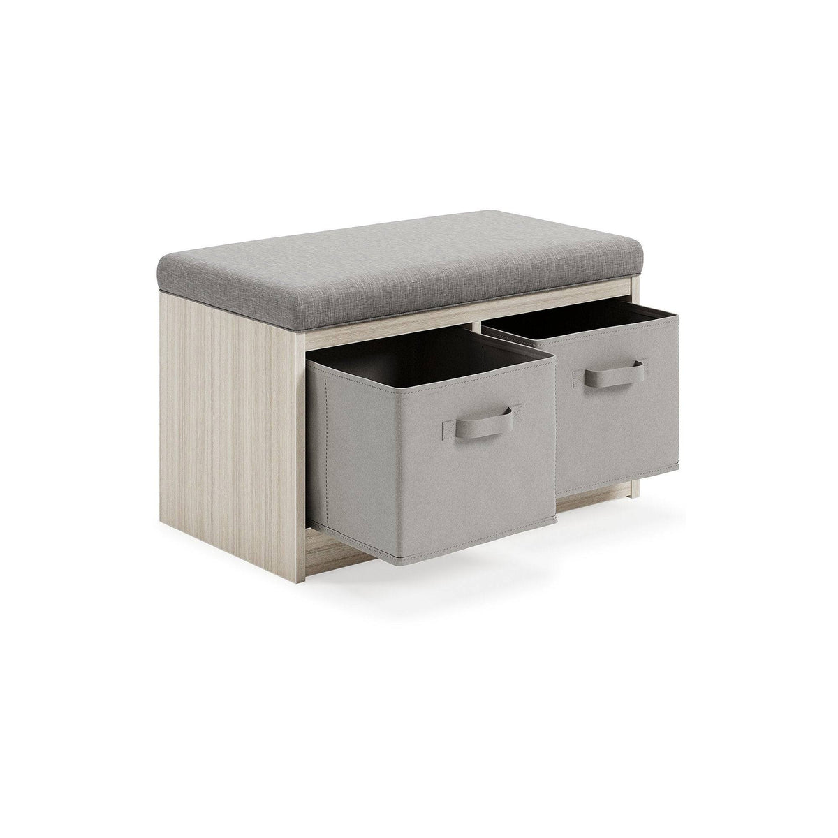 Gray Storage Bench Q181