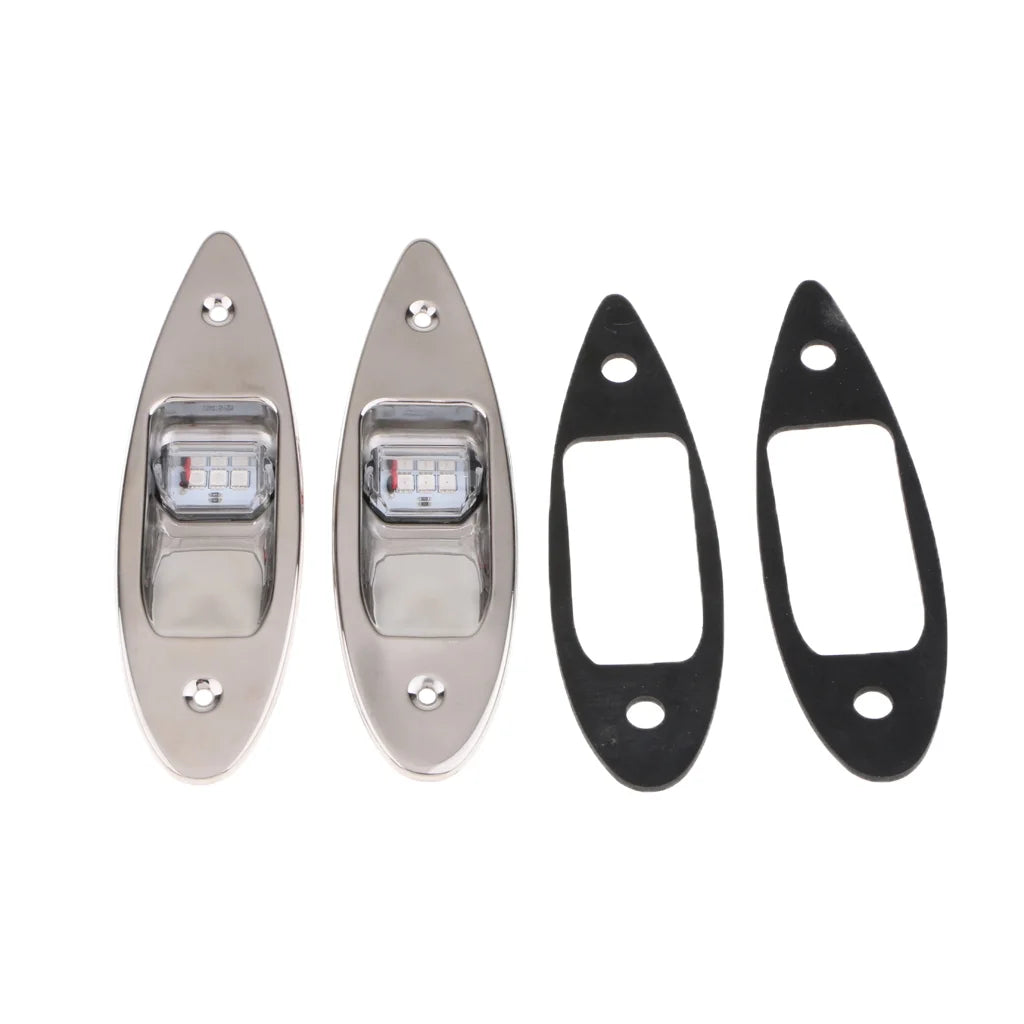 Pair of Marine Boat LED Side Tear Drop Lights Vertical Mount Z91114