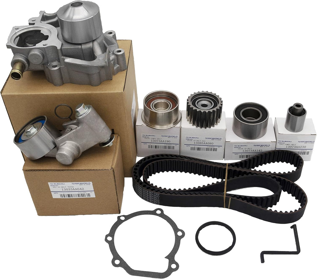 Timing Belt Kit with Water Pump and Tensioner Gasket and Camshaft Crankshaft Seals P1528