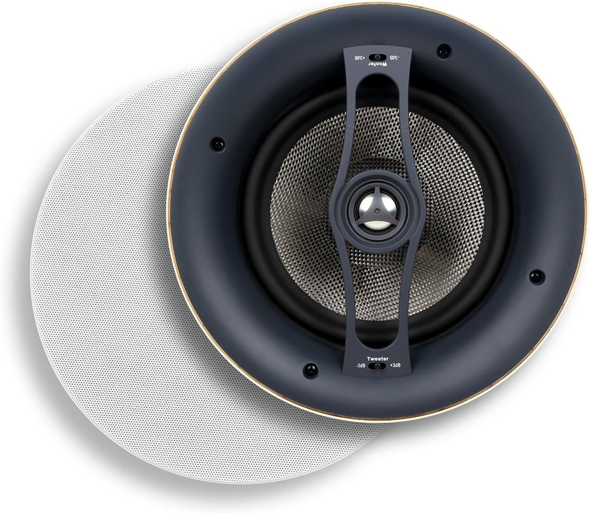 White 2-Way in Ceiling in Wall Speaker, 8 Inch Woofer, Pack of 2 I197