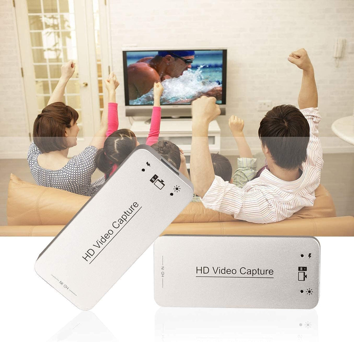 USB Capture HDMI Video Card, HDMI to USB Dongle Full HD 1080P Video Game Grabber Converter H105