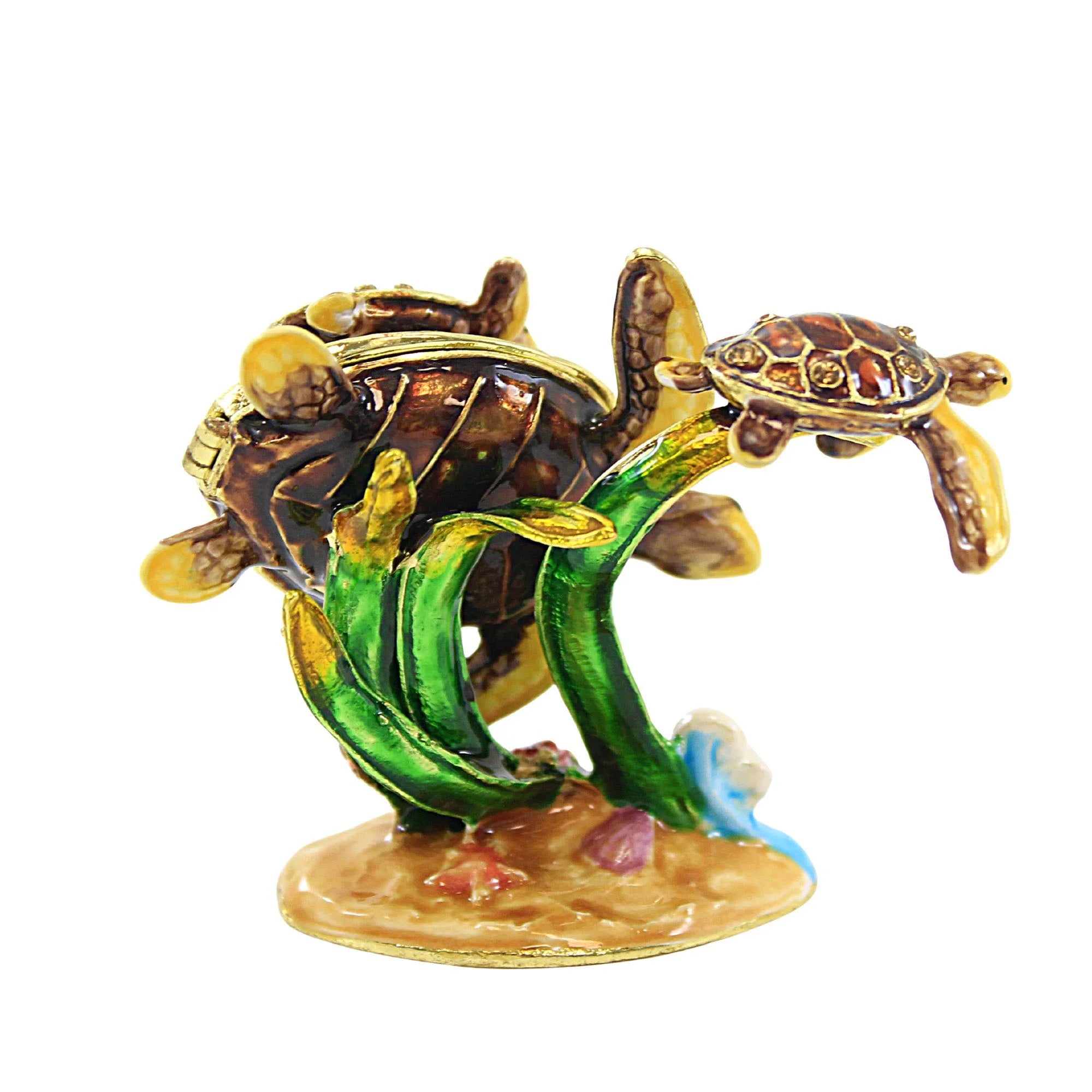 One Hinged Box 2.25 Inch Metal Sea Turtle Q224