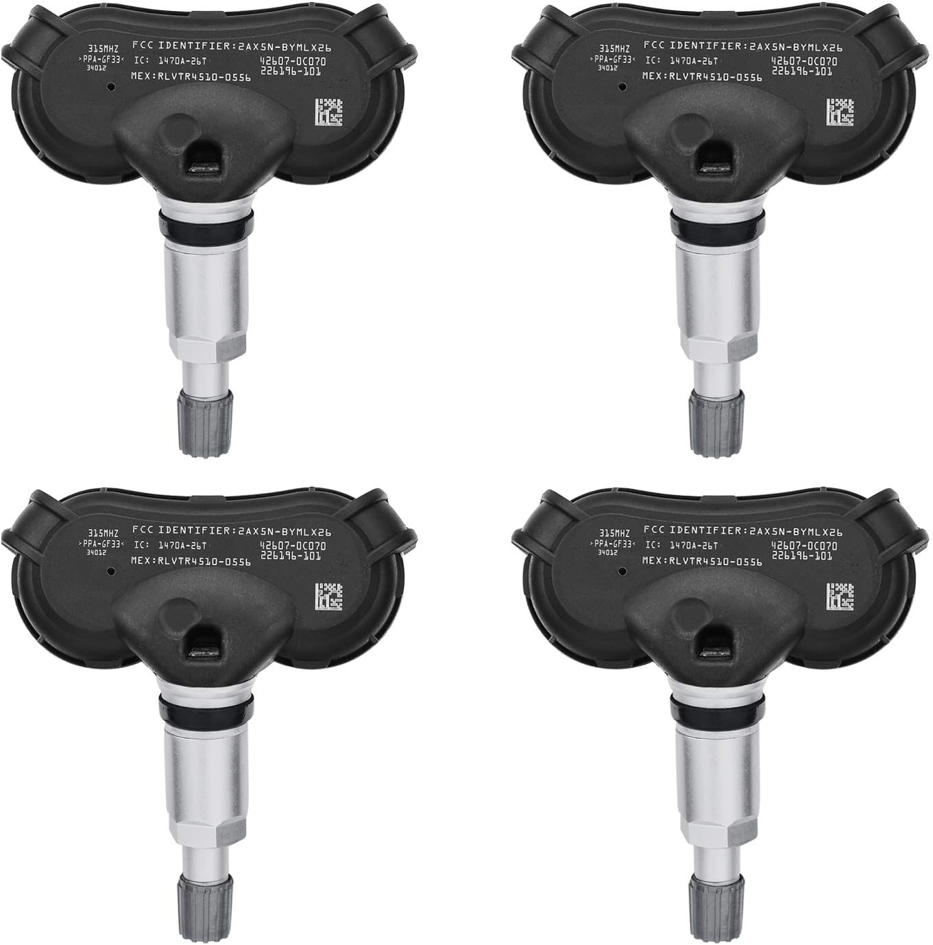 TPMS Sensor 315Mhz Programmed Tire Pressure Sensor Pack of 2 C791191