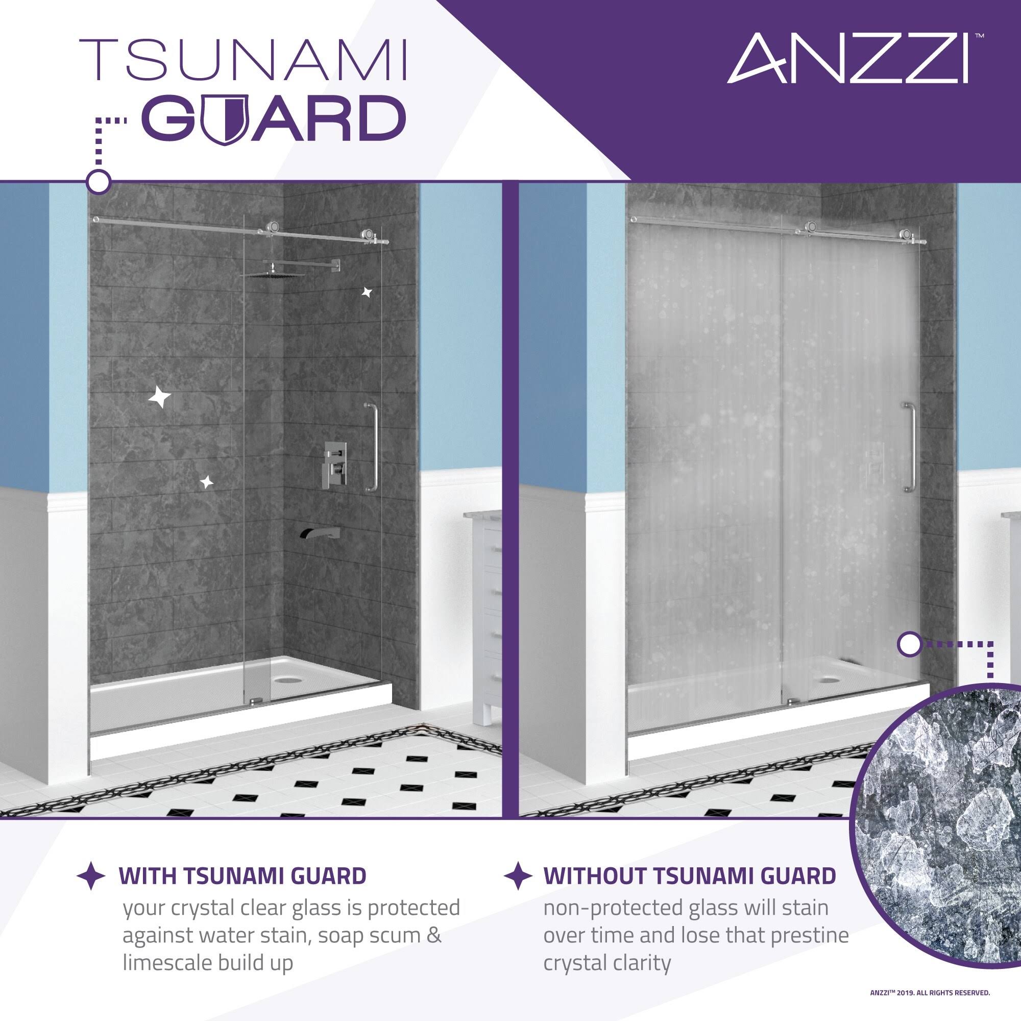Frameless Sliding Tub Door in Matte Black Stainless Steel H26365