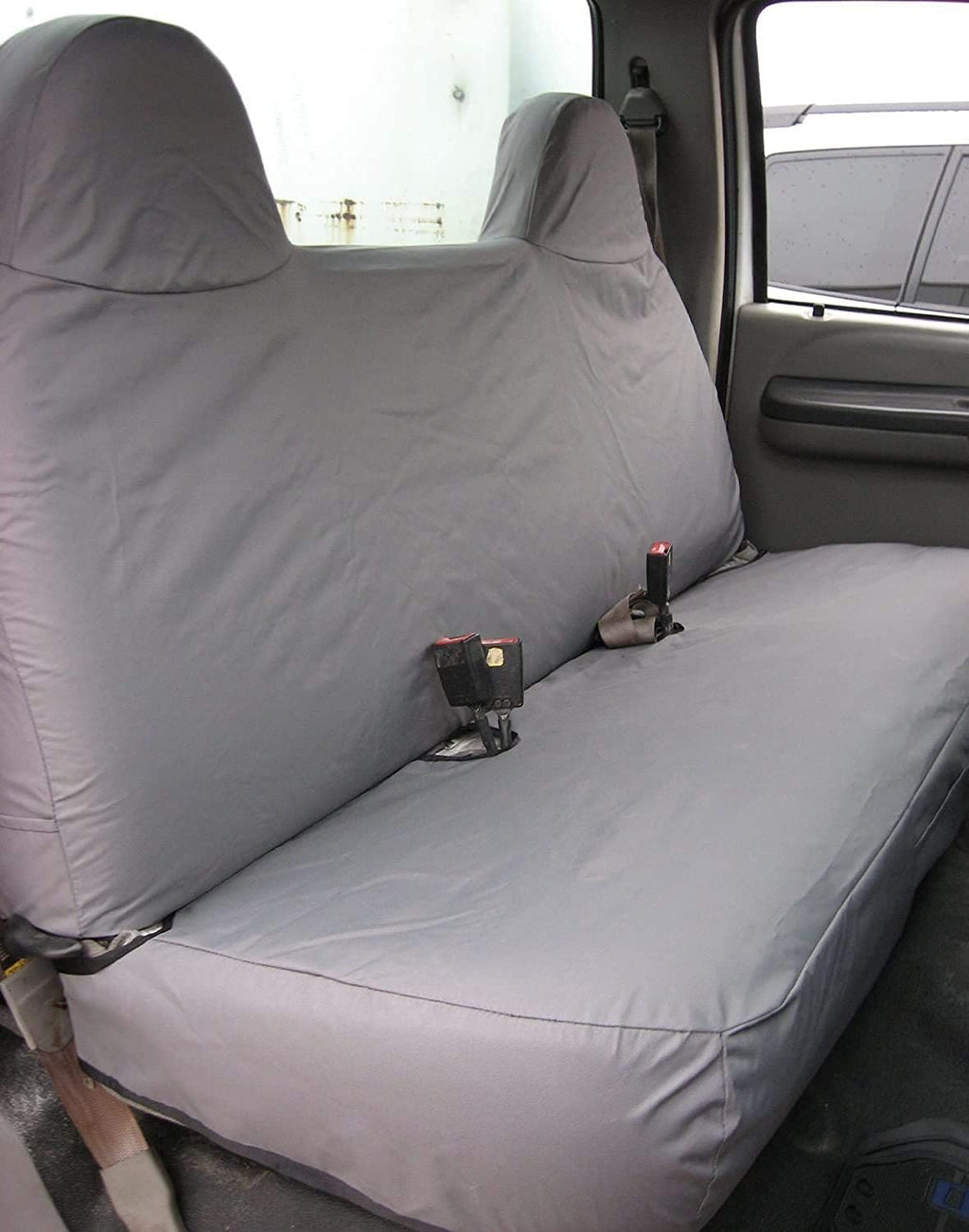 Gray Charcoal Front Solid Bench Seat Covers B71094