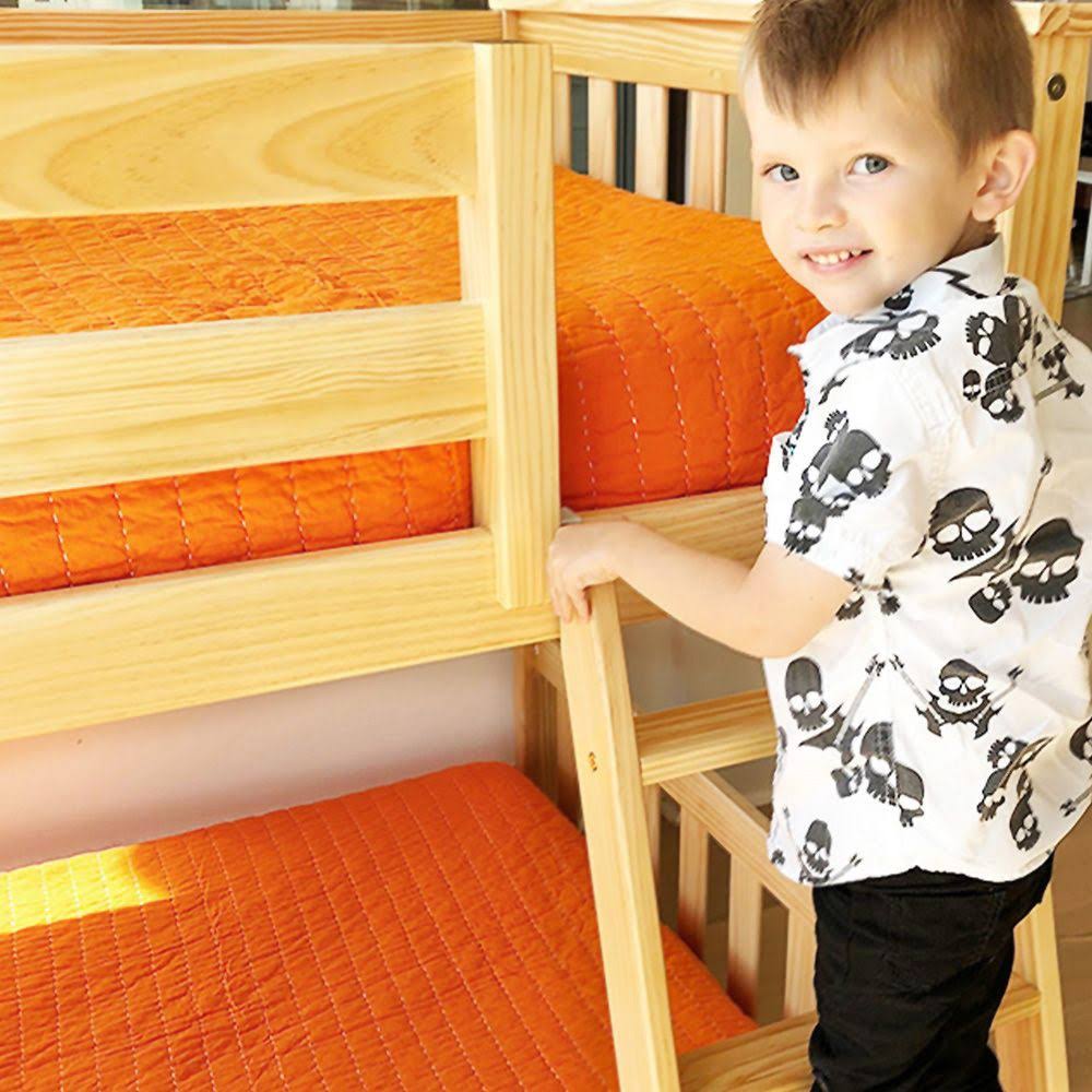 Twin Over Twin Low Bunk Bed, Natural I23336