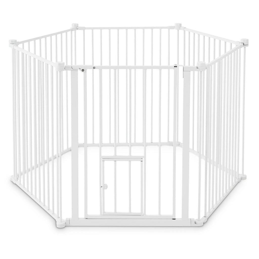 Convertible Walk-Thru Pet Gate and Play Yard O184389