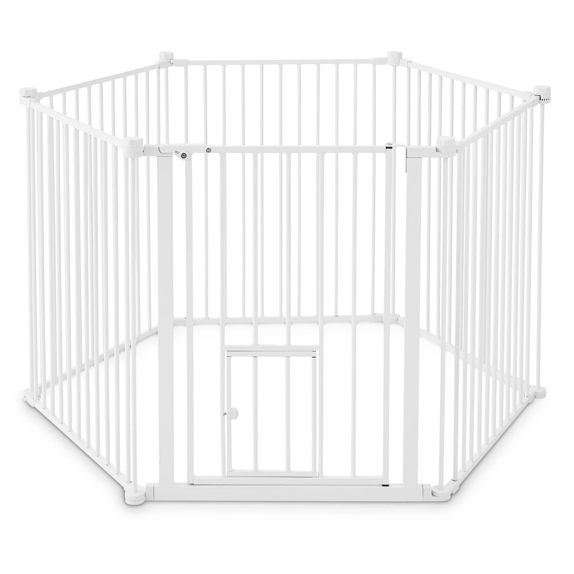 Convertible Walk-Thru Pet Gate and Play Yard O184389