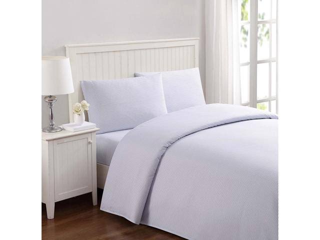 Purple Printed Stripe Sheet Set, Queen E68303