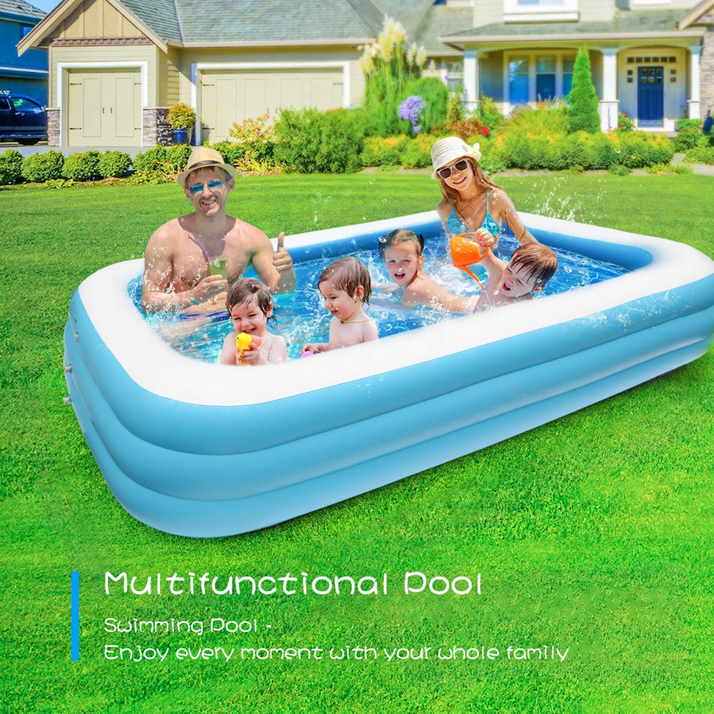 Inflatable Swimming Pool, 103" X 69" X 23" Above Ground F75268