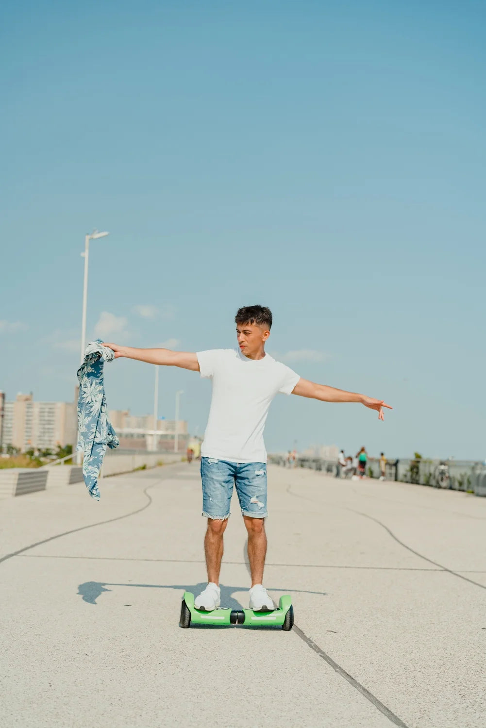 Green Hoverboard with LED Lights J3805
