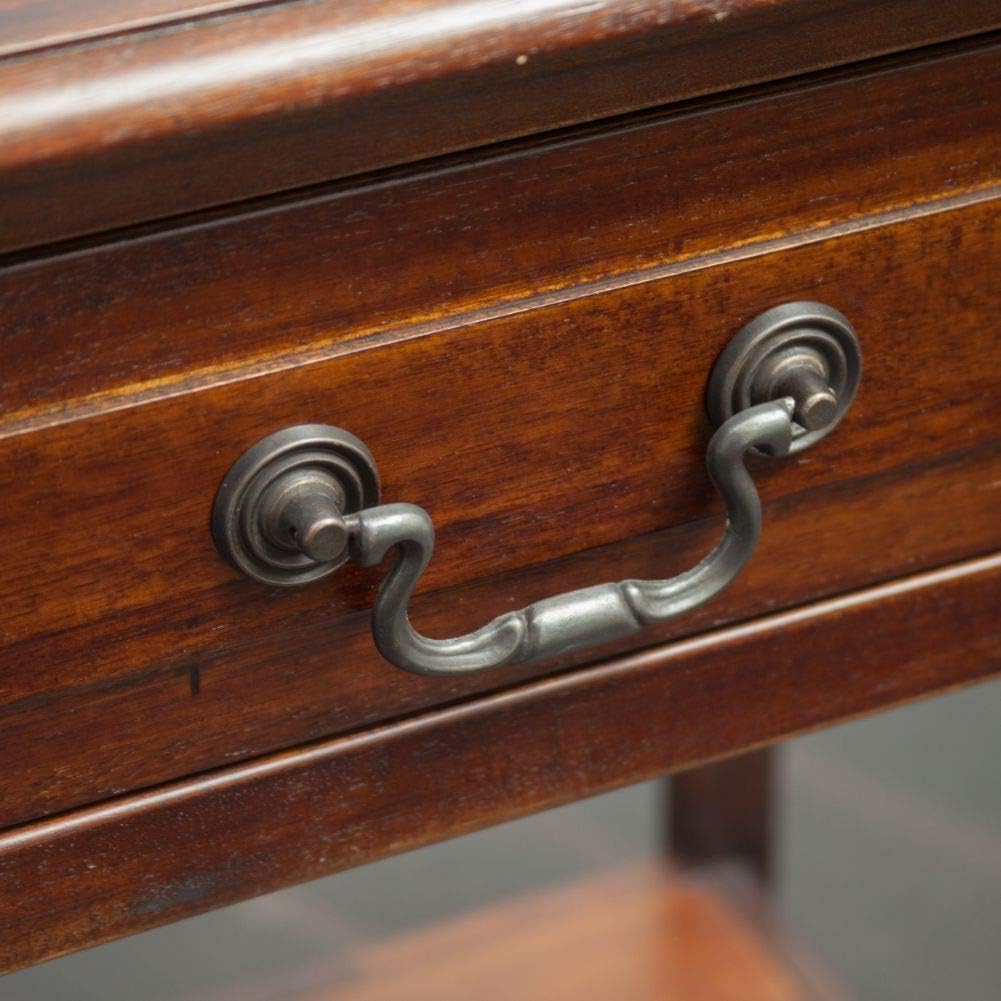 Brown Mahogany Acacia Wood Accent Table E340