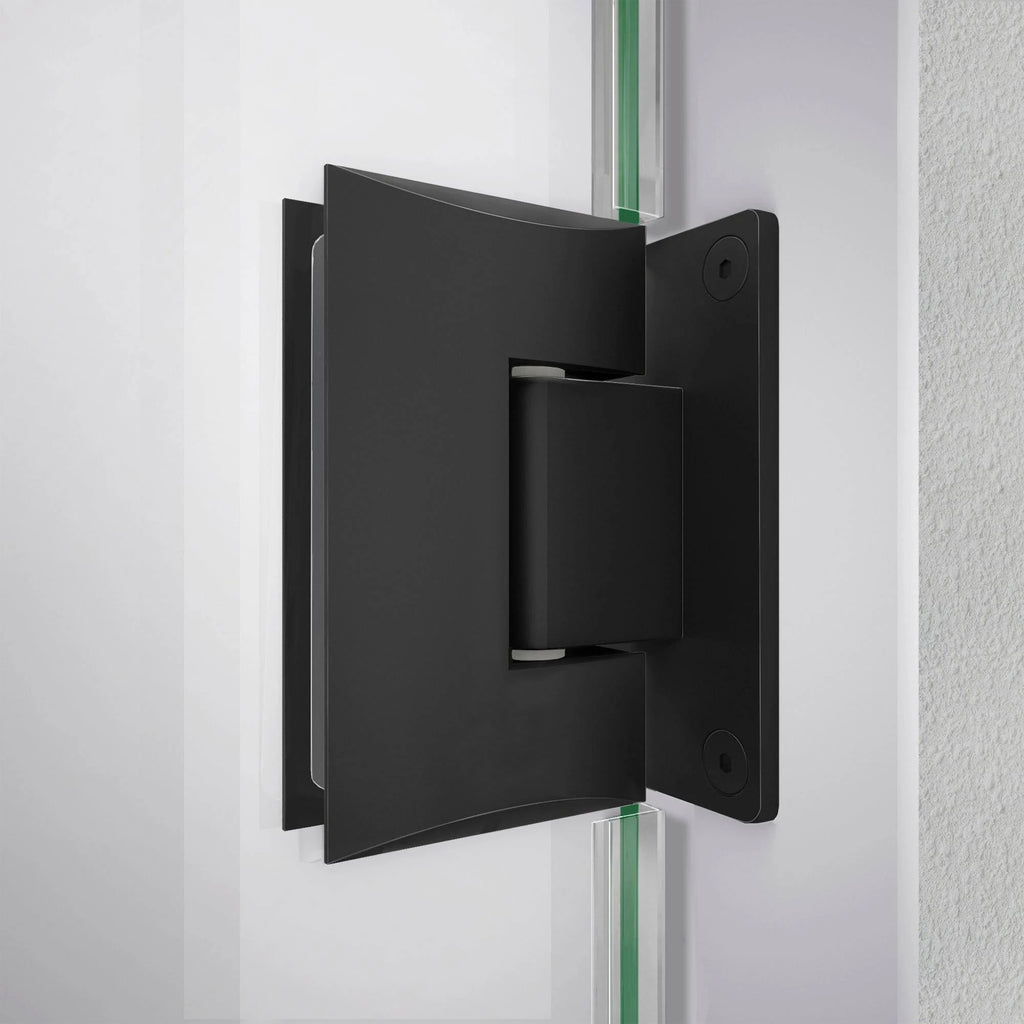 Satin Black Frameless Hinged Shower Door K1907