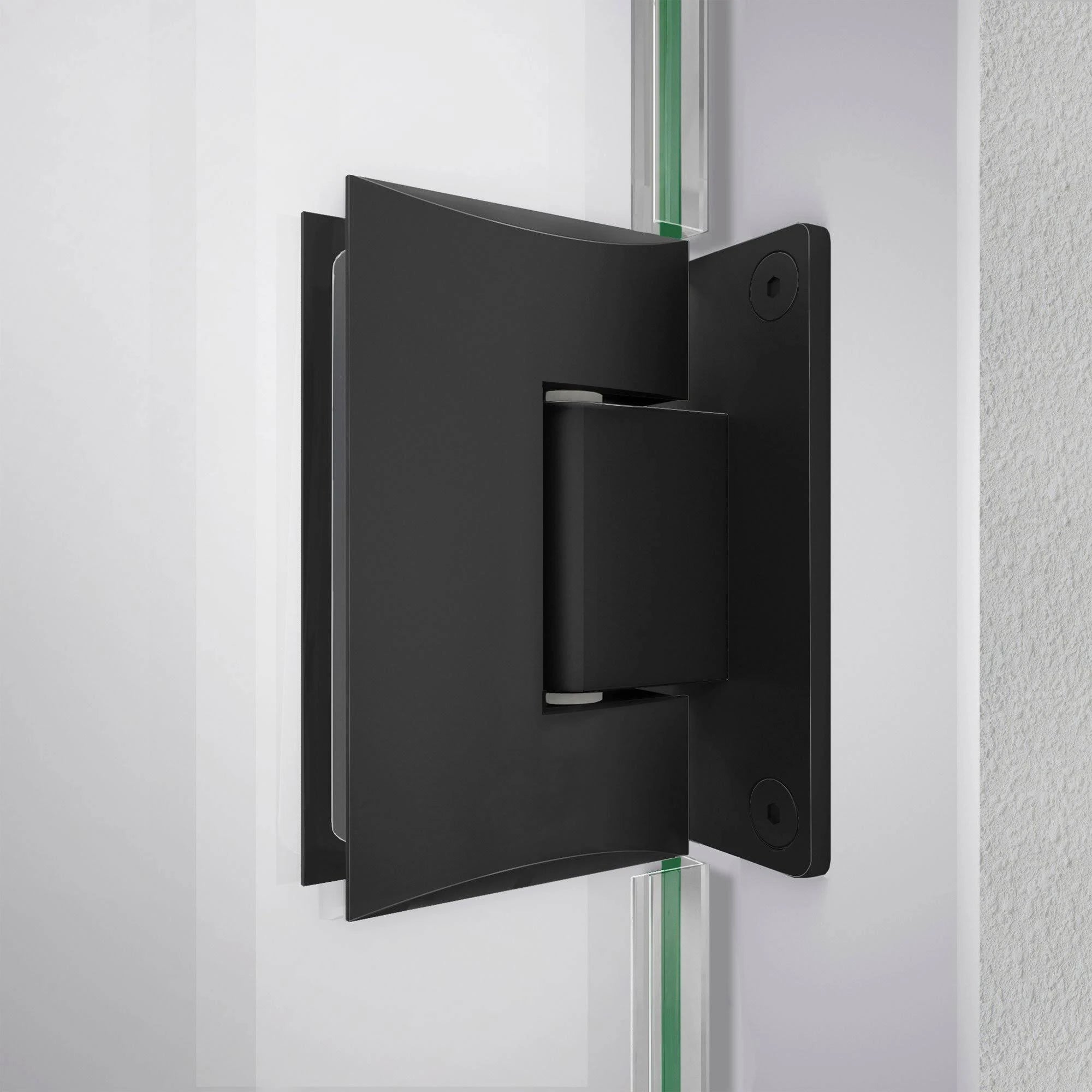 Satin Black Frameless Hinged Shower Door K1907