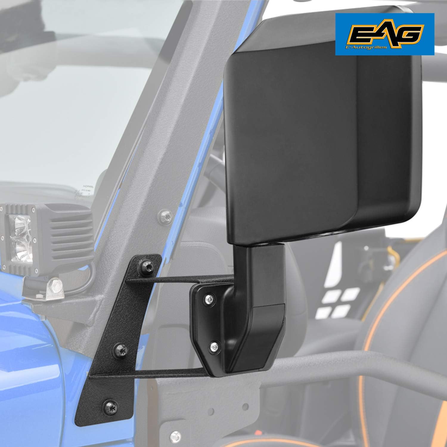 Side View Mirrors with A Pillar Post Relocation Brackets Pair Kit H7019