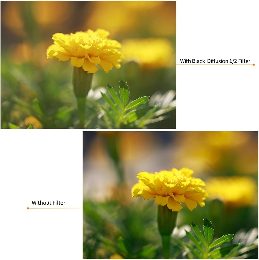 77mm Black Diffusion 1/2 Filter with 28 Multi-Layer Coatings D20354