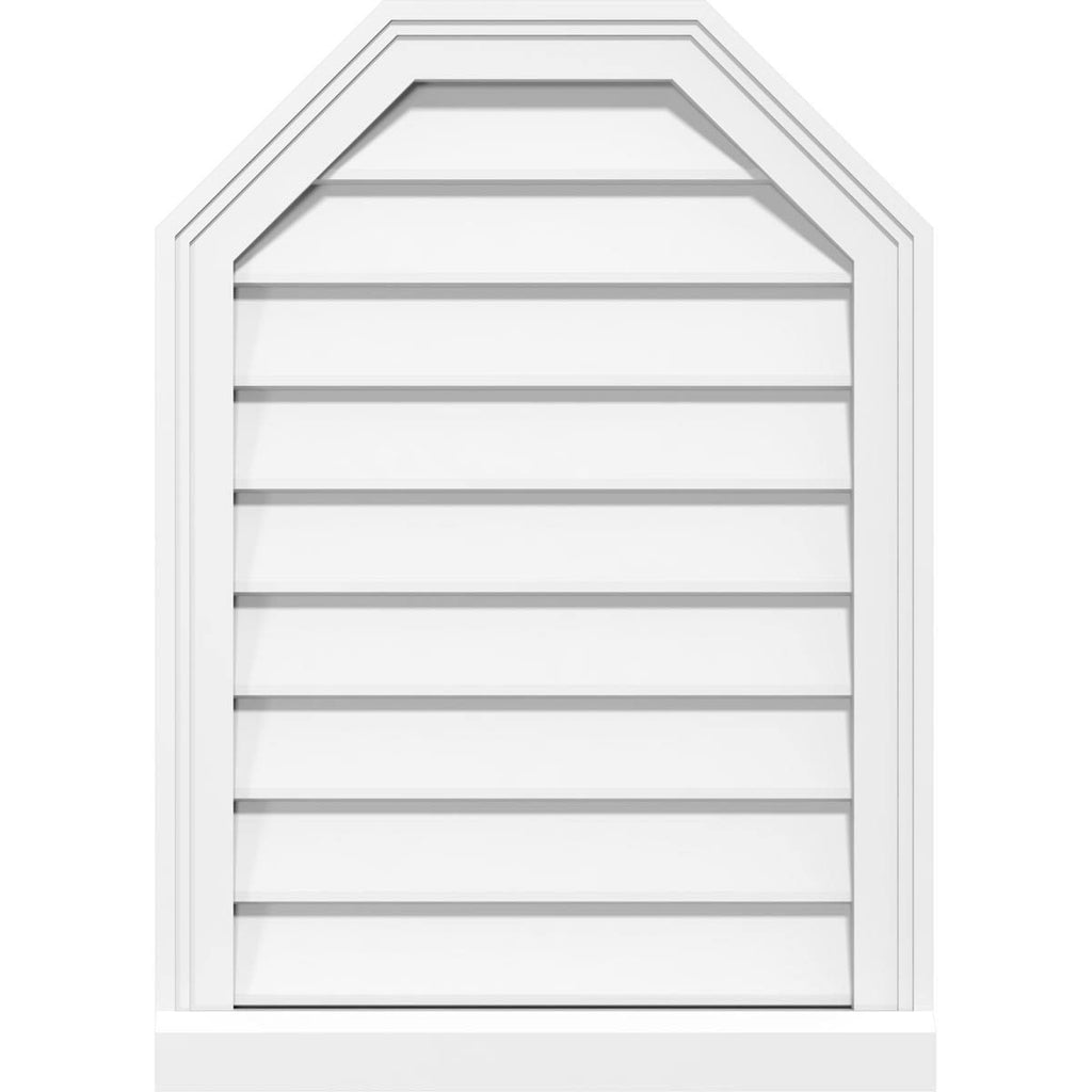 Octagonal Top Surface Mount PVC Gable Vent F653654