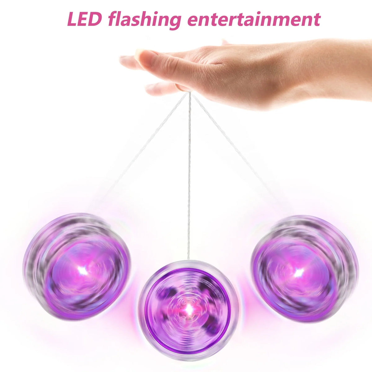 3 Pcs Light Up Flashing Yo-yo Balls Party Favors M3964