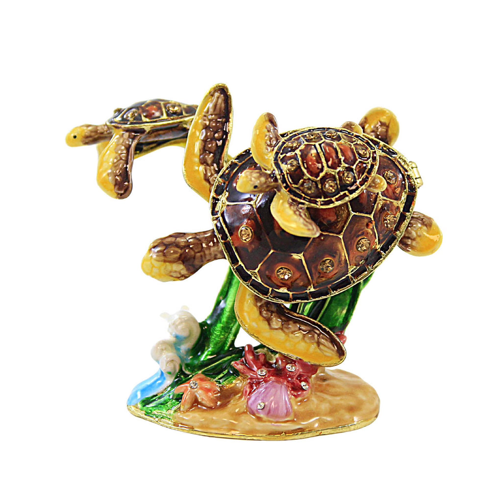 One Hinged Box 2.25 Inch Metal Sea Turtle Q224
