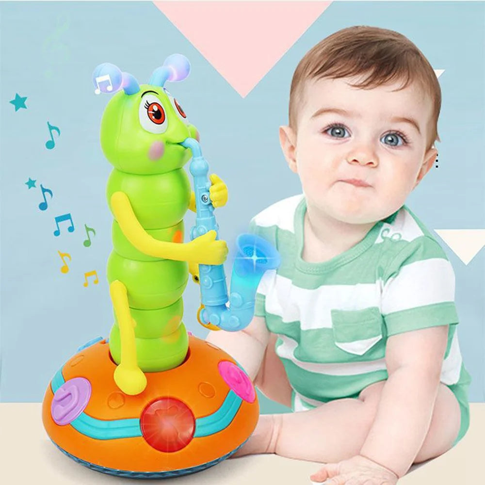 Dancing Saxophone Caterpillar Toy with Music & LED Lights A11959