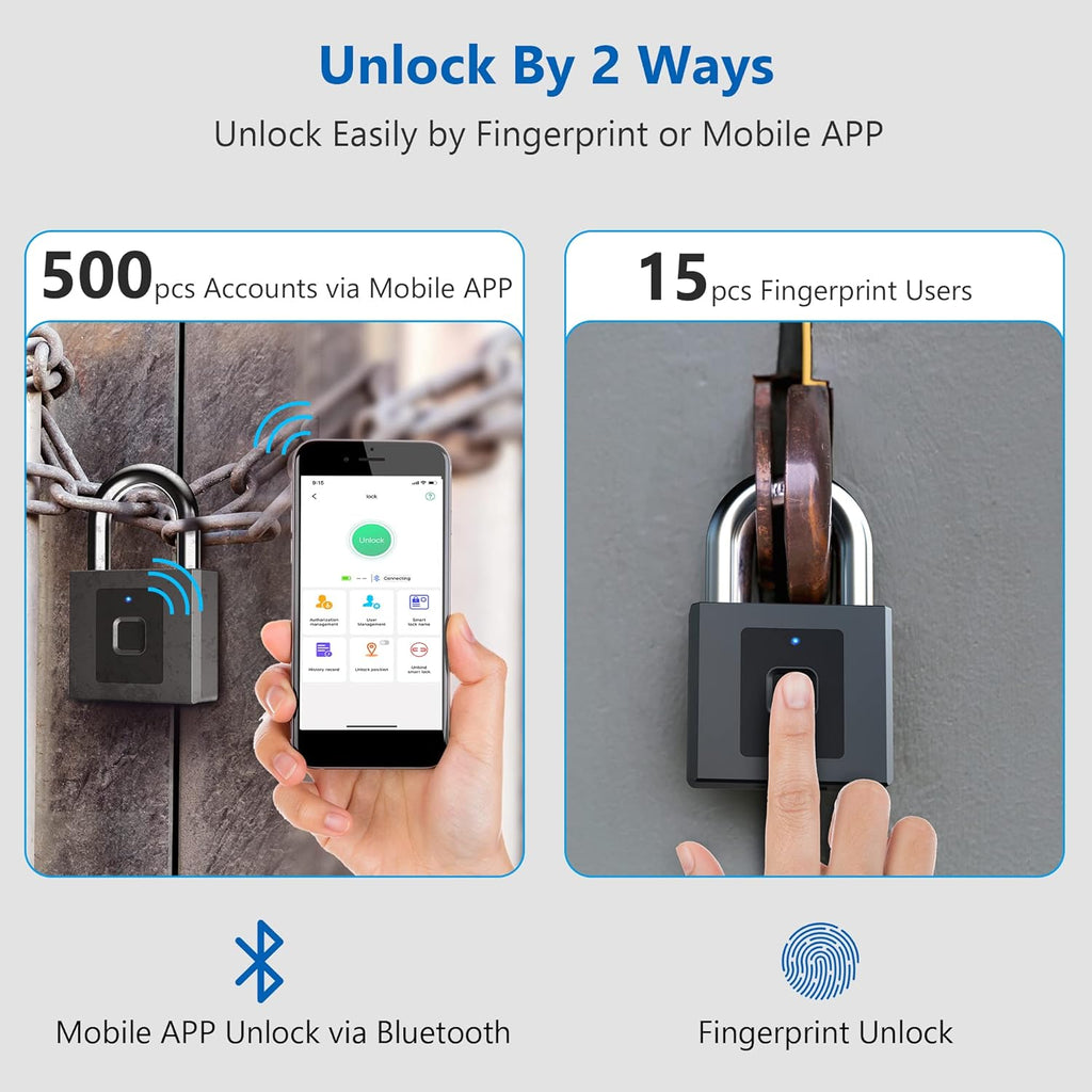 Fingerprint Padlock with Mobile APP T91182