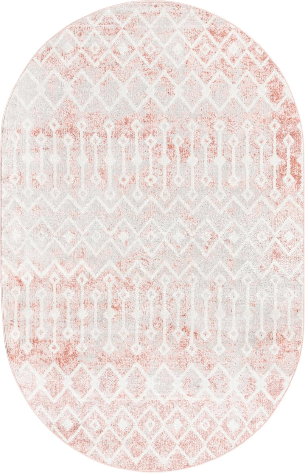 Oval Dusty Rose Low Rug P66678