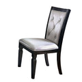 Silver and Black Wooden Side Chair Set of 2 D3925