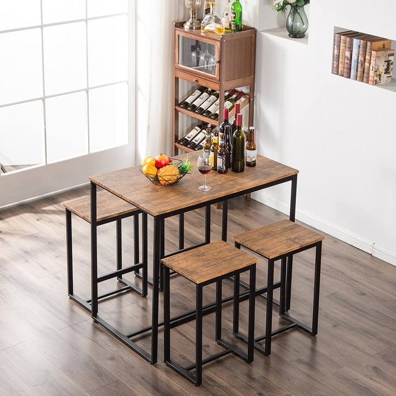Walnut Finish 5-Piece Counter Height Pub Dining Set Z77938