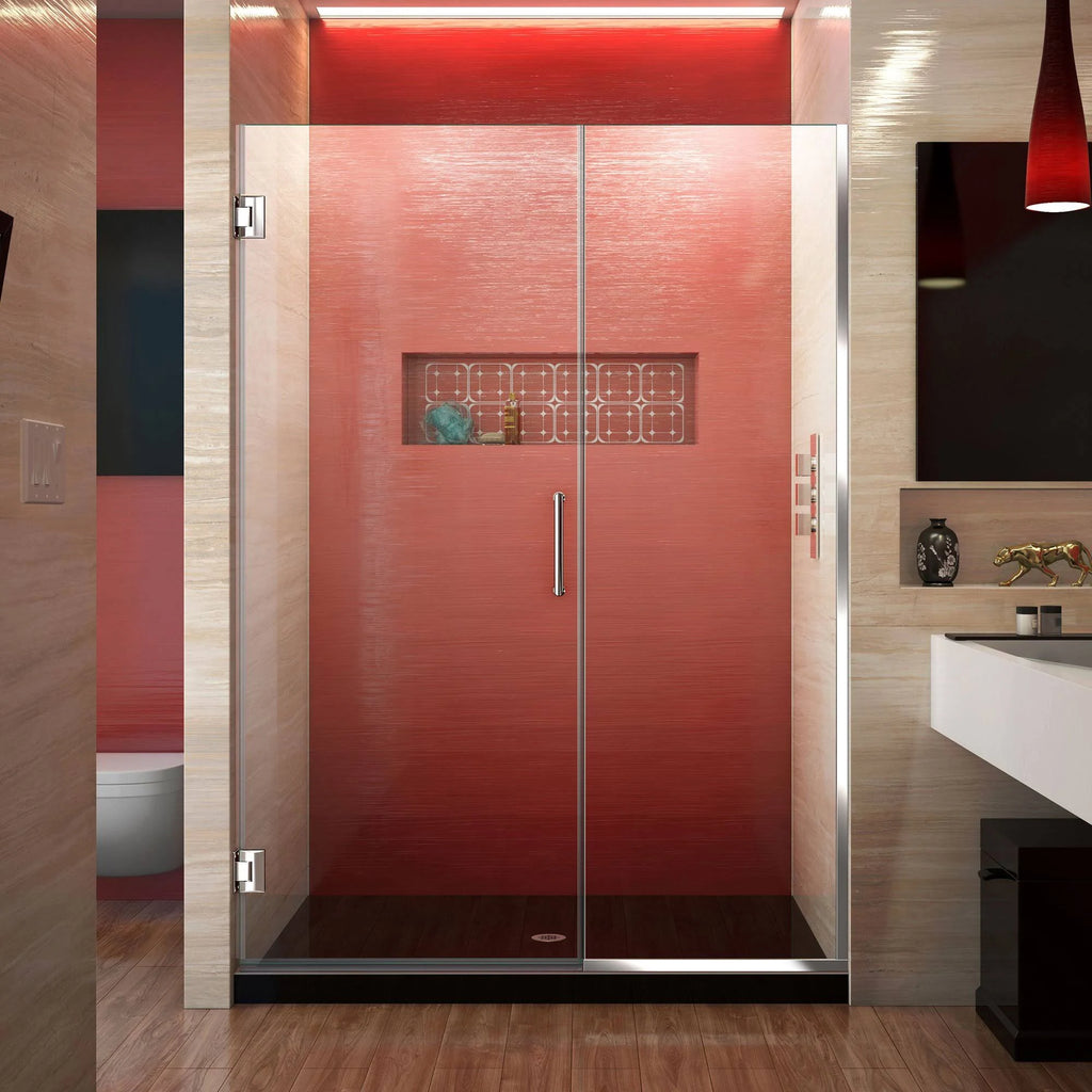 Brushed Nickel Hinged Shower Door H2053