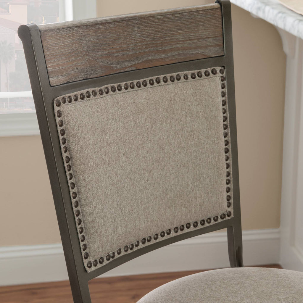 Pewter Gray Barstool Q43671