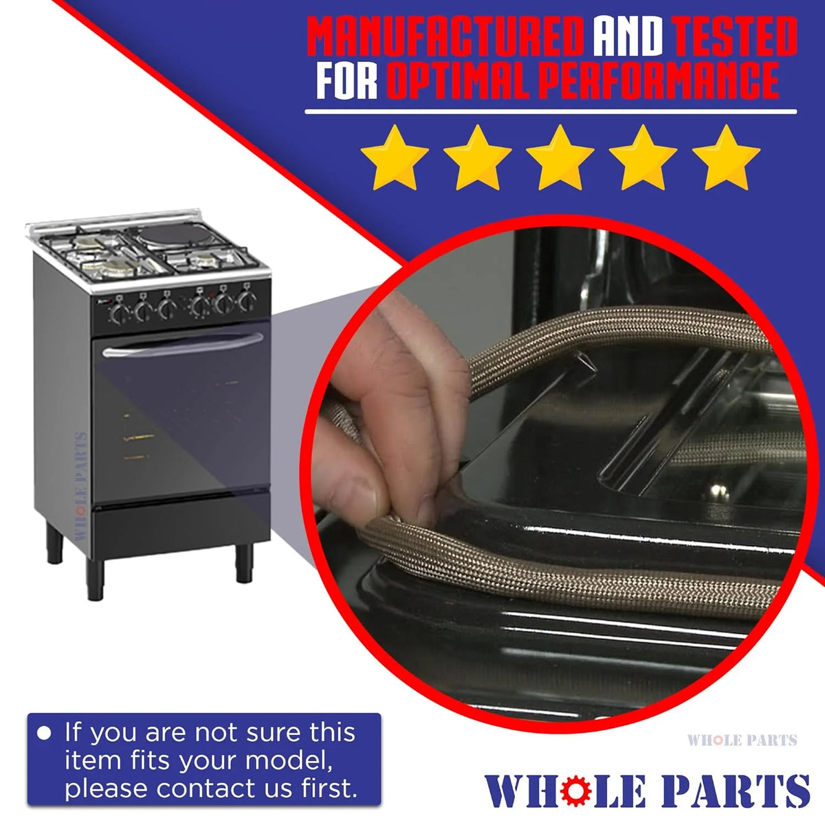 Upper Oven Door Seal Gasket with 20 Mounting Clips R784