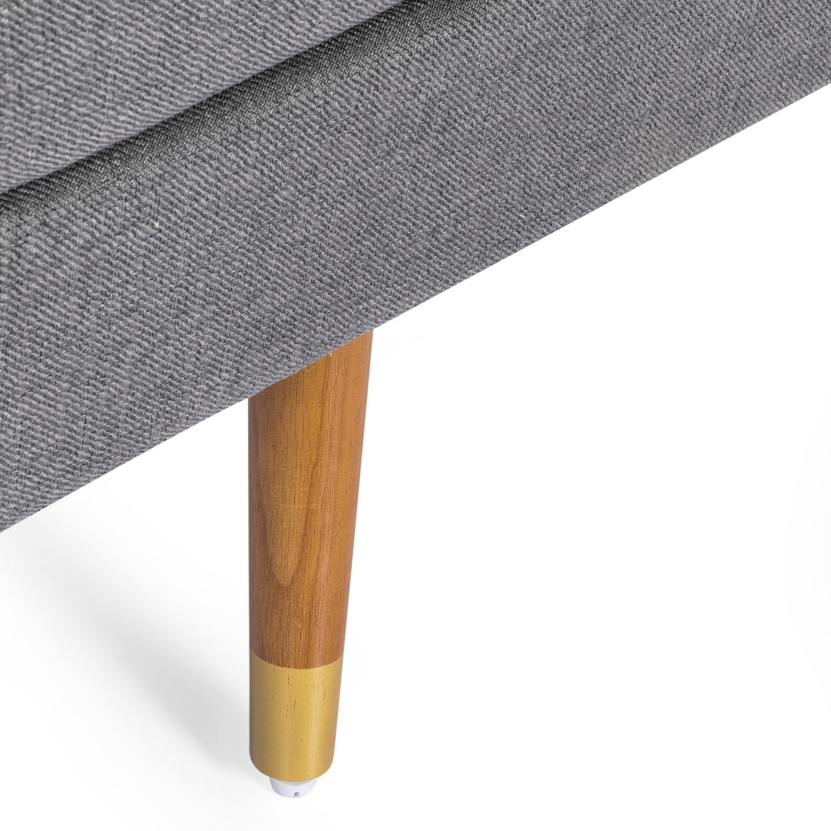Gray Tufted Double End Chaise Lounge with Bolster Pillows E713331