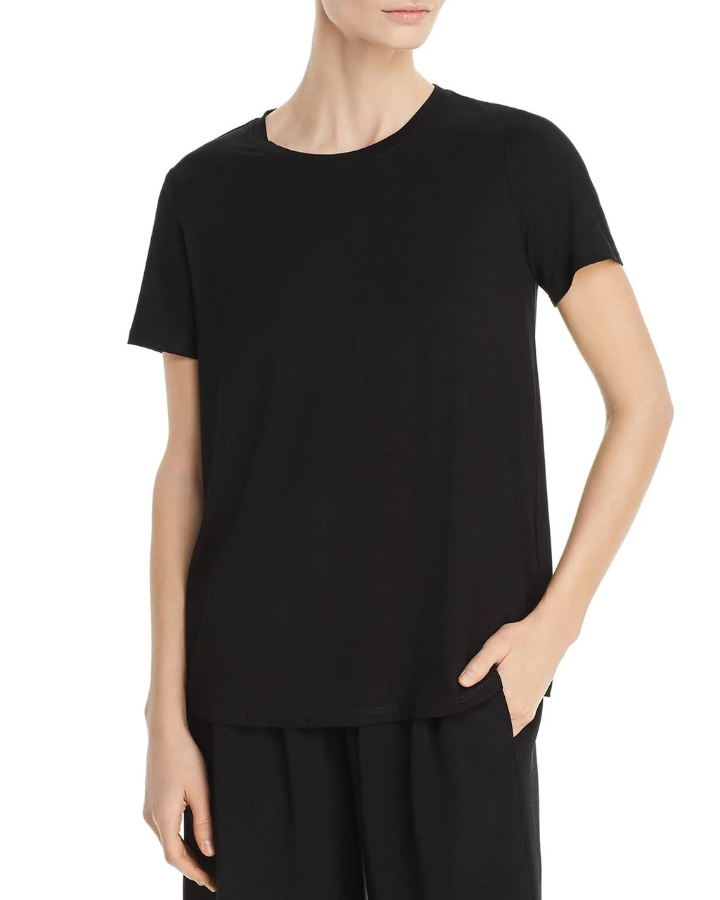 Black Crewneck Tee Q1856