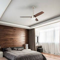 Brushed Nickel Ceiling Fan with Gray Blades P838