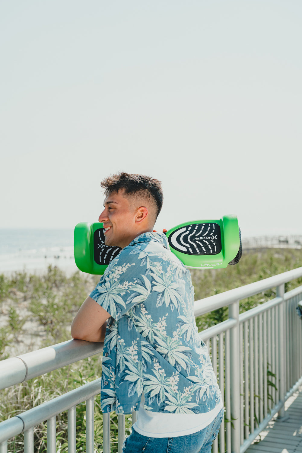 Green Hoverboard with LED Lights J3805
