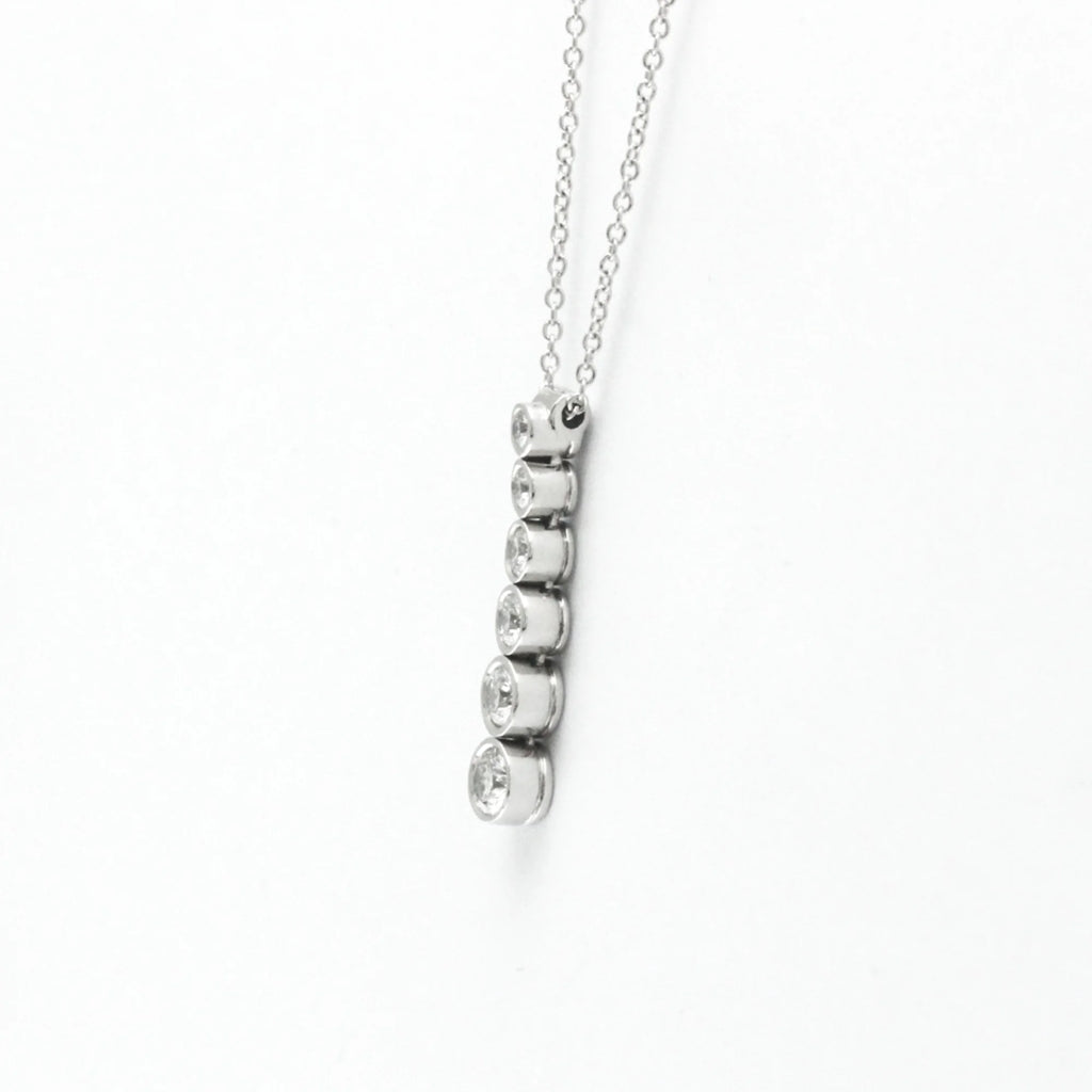 Platinum Diamond Drop Necklace V699