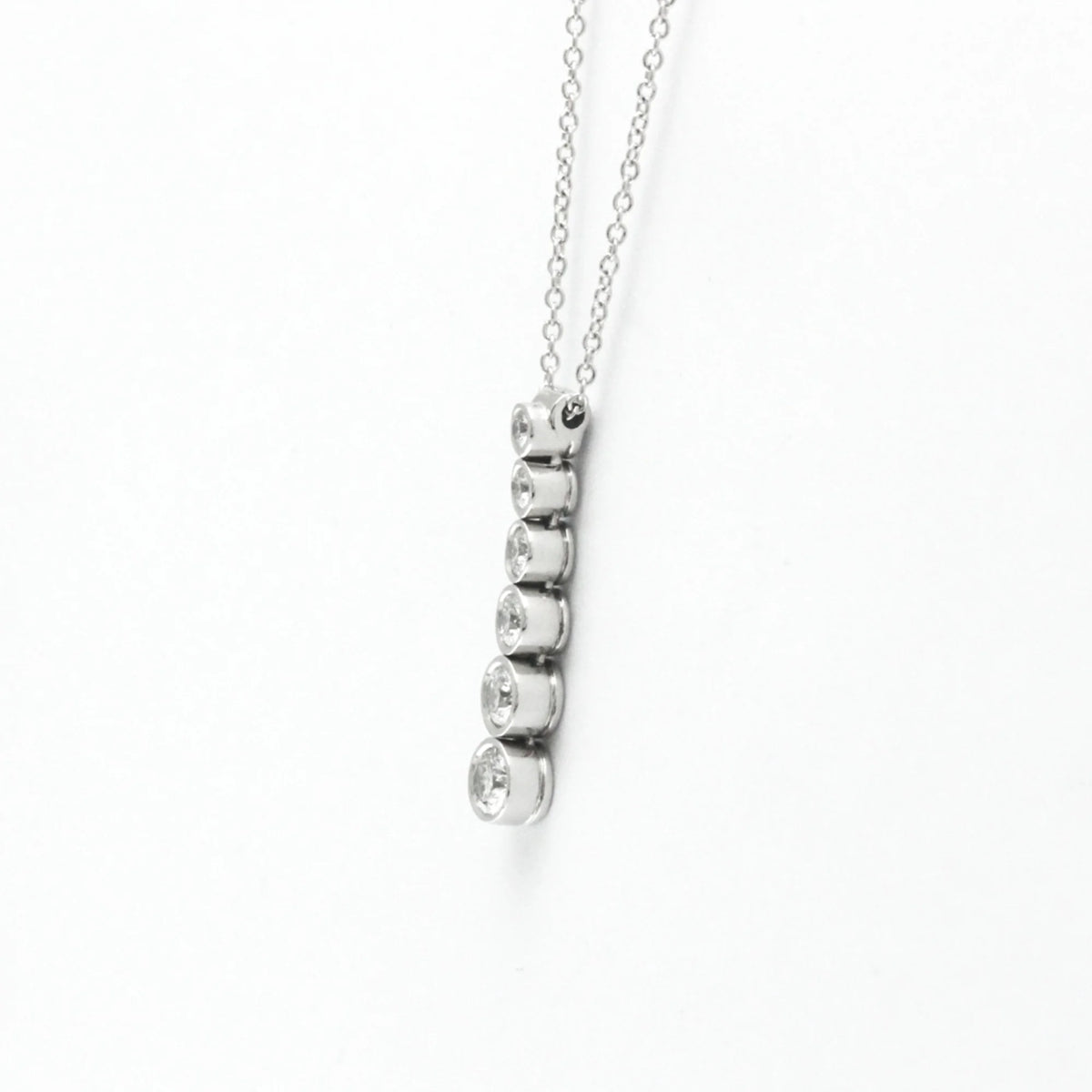 Platinum Diamond Drop Necklace V699