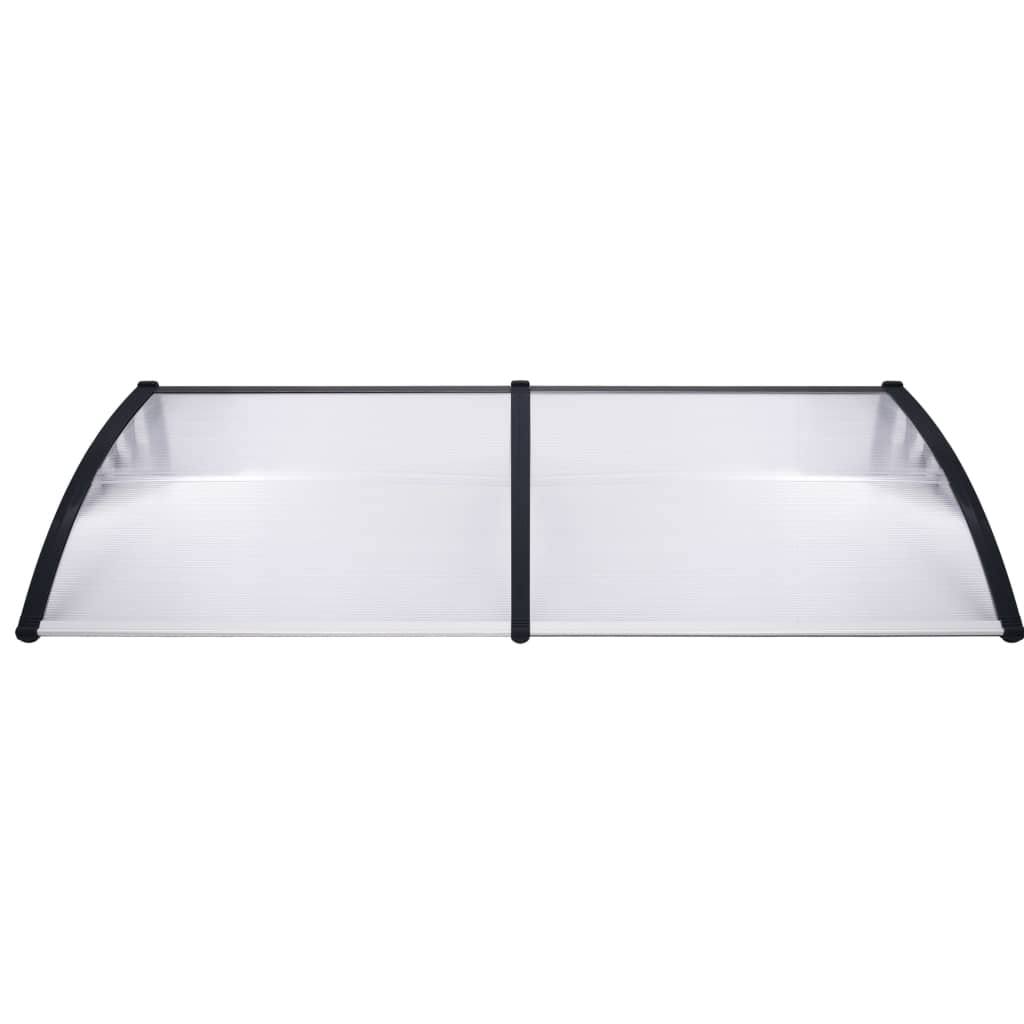 Door Canopy Black and Transparent 118.1x22x31.5x22 PC K78460