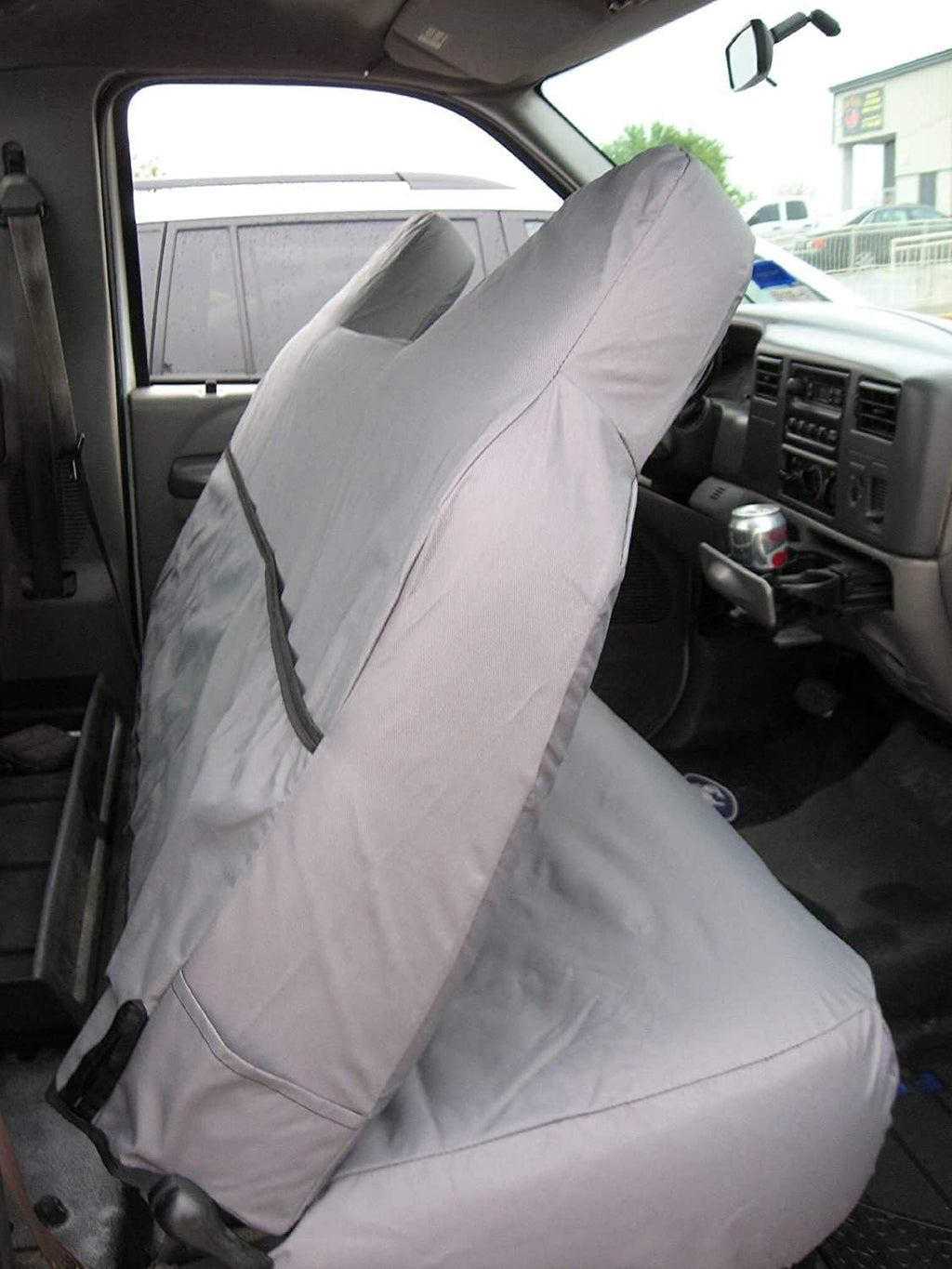 Gray Charcoal Front Solid Bench Seat Covers B71094