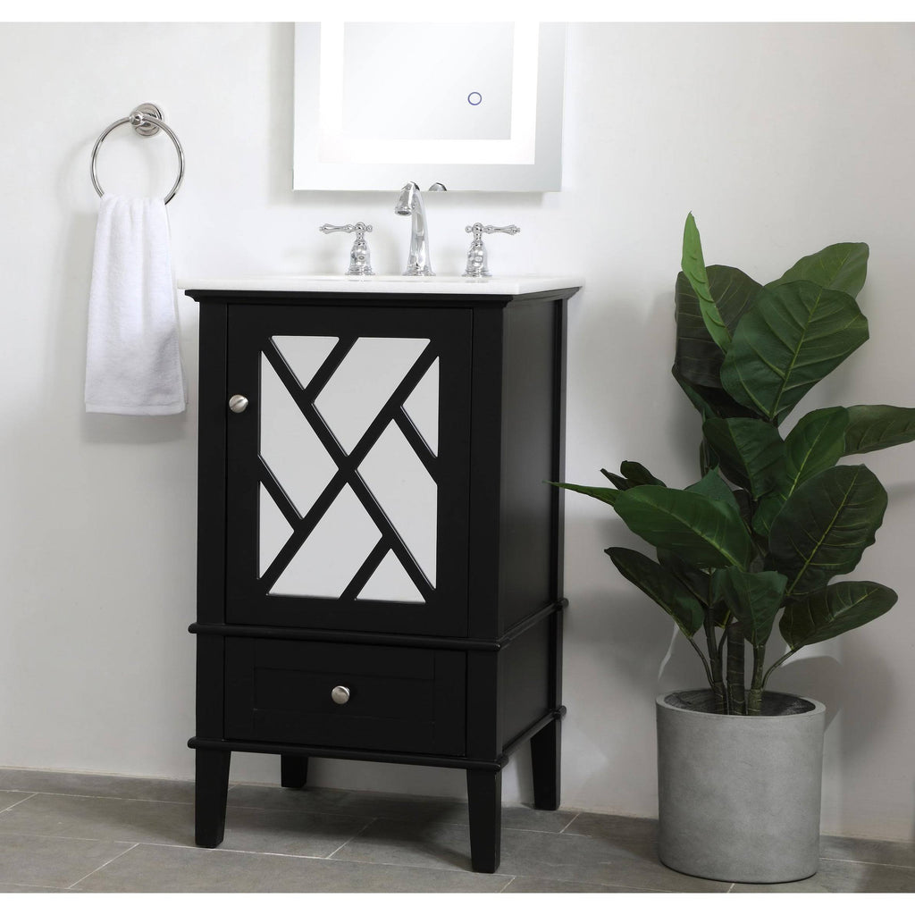 Grey Vanity Cabinet Set with Marble Top G19206