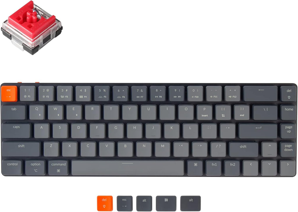65% Layout Ultra-Slim Wireless Bluetooth Mechanical Keyboard with Low-Profile Optical Switch A6815