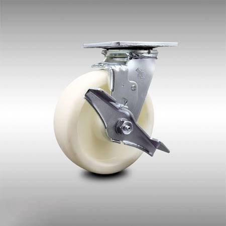 6" SS Nylon Swivel Caster with Top Lock Brake Q522064