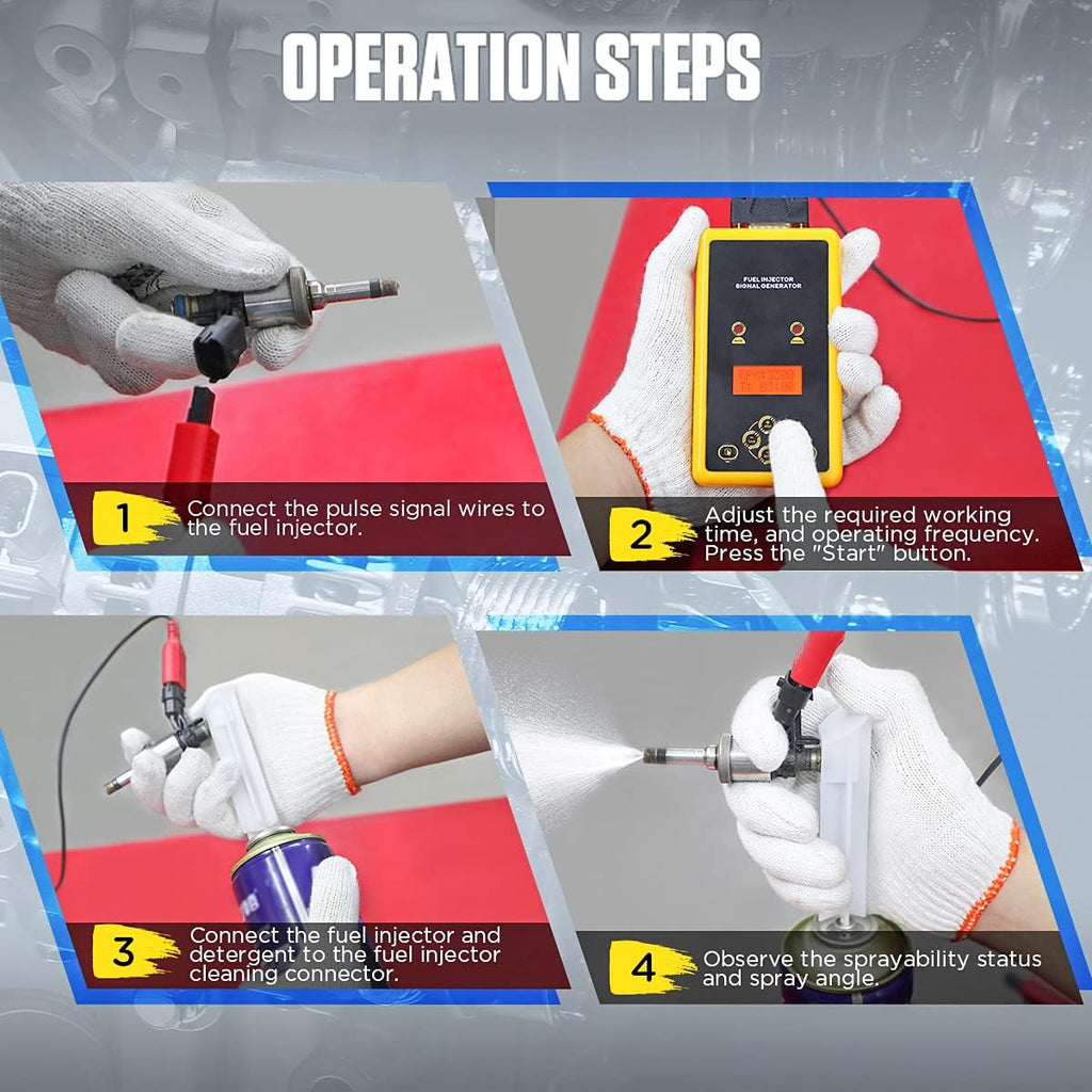 Fuel Injector Cleaner Tester 12V Fuel Pressure Test Kit J507
