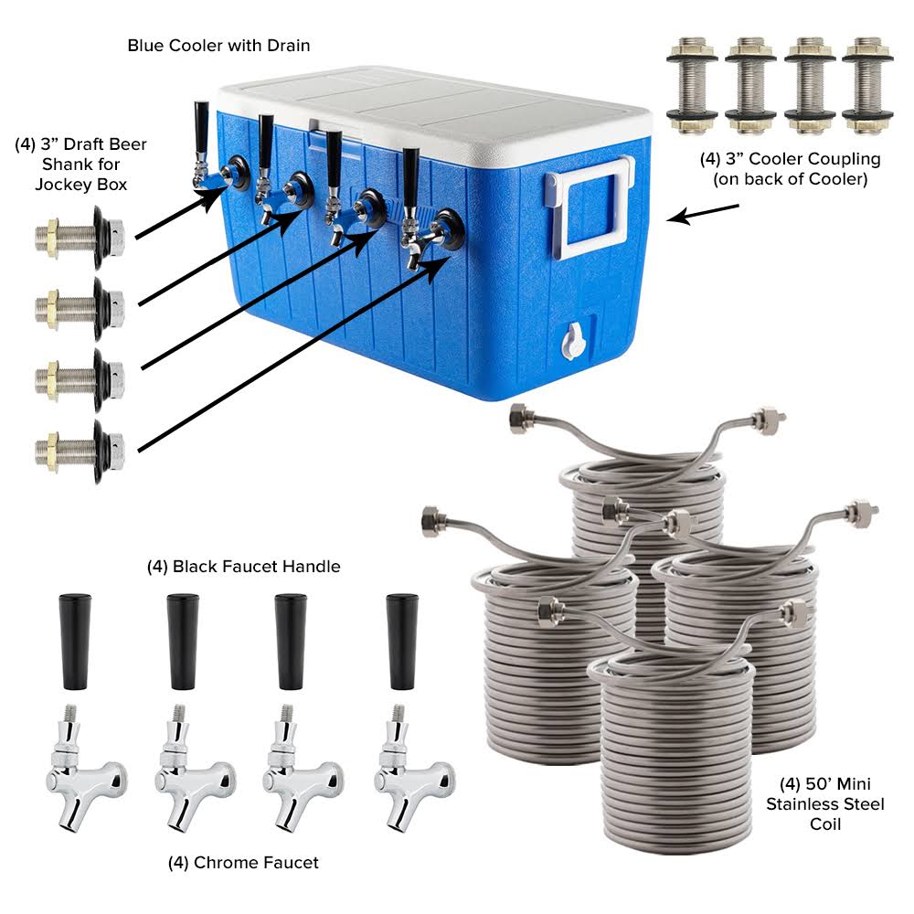 50& Coils Faucet Hardware Kit Jockey Box O602