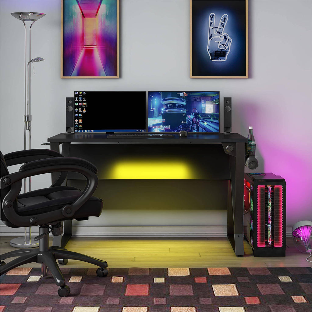 Adjustable Gaming Desk Black Z44824